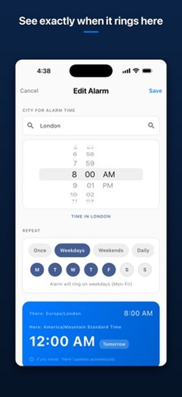 Time Zone Alarm screenshot 3
